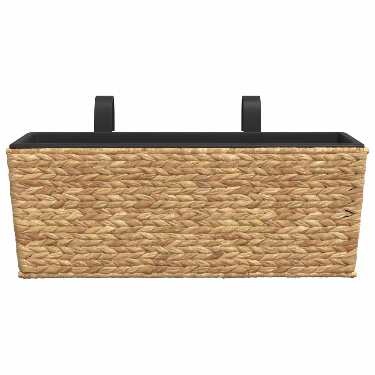 Indoor Plant Pots Set Water Hyacinth 2 Piece Removable Containers Brown