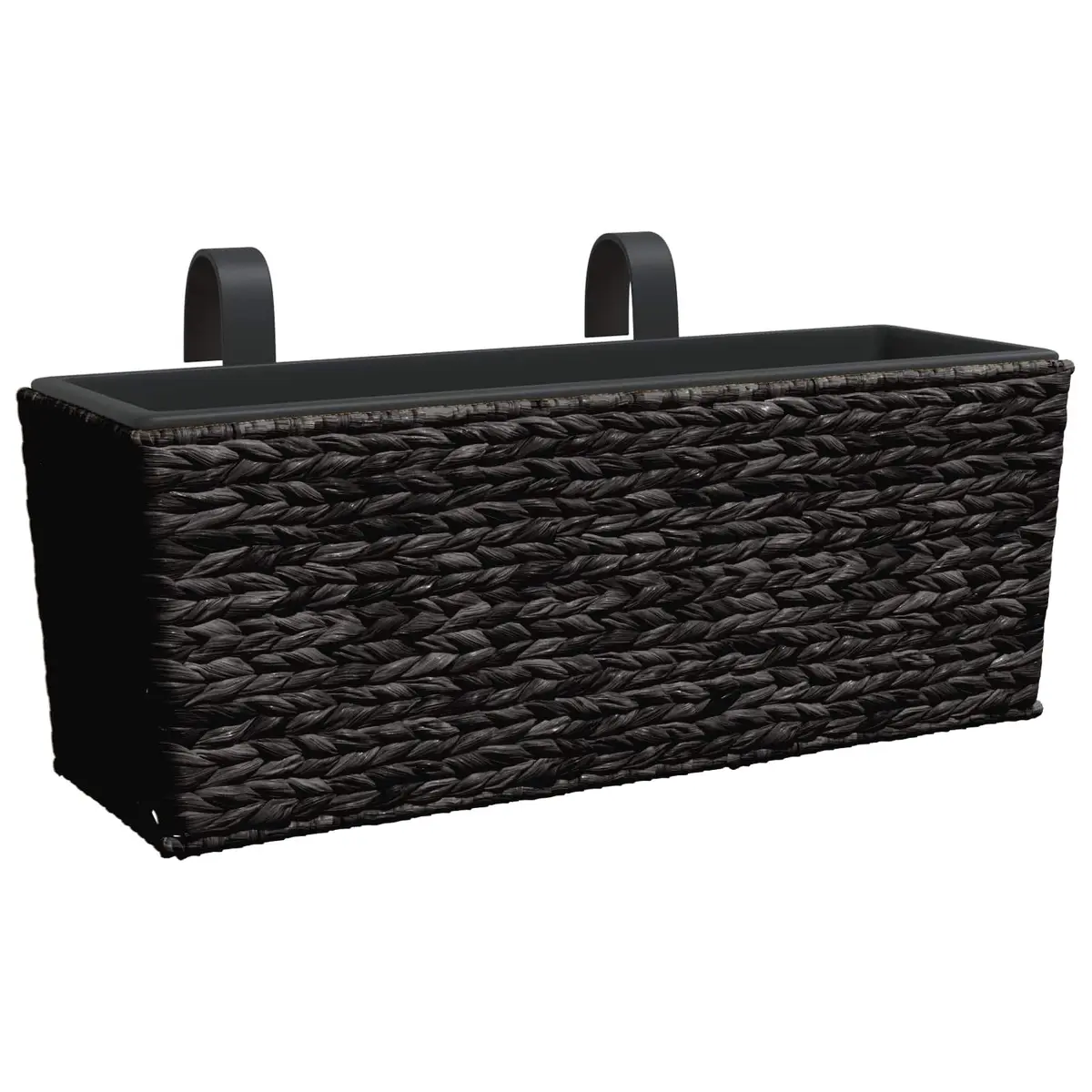 Water Hyacinth Planters Set of 2 Black Indoor Garden Pots Removable Pots