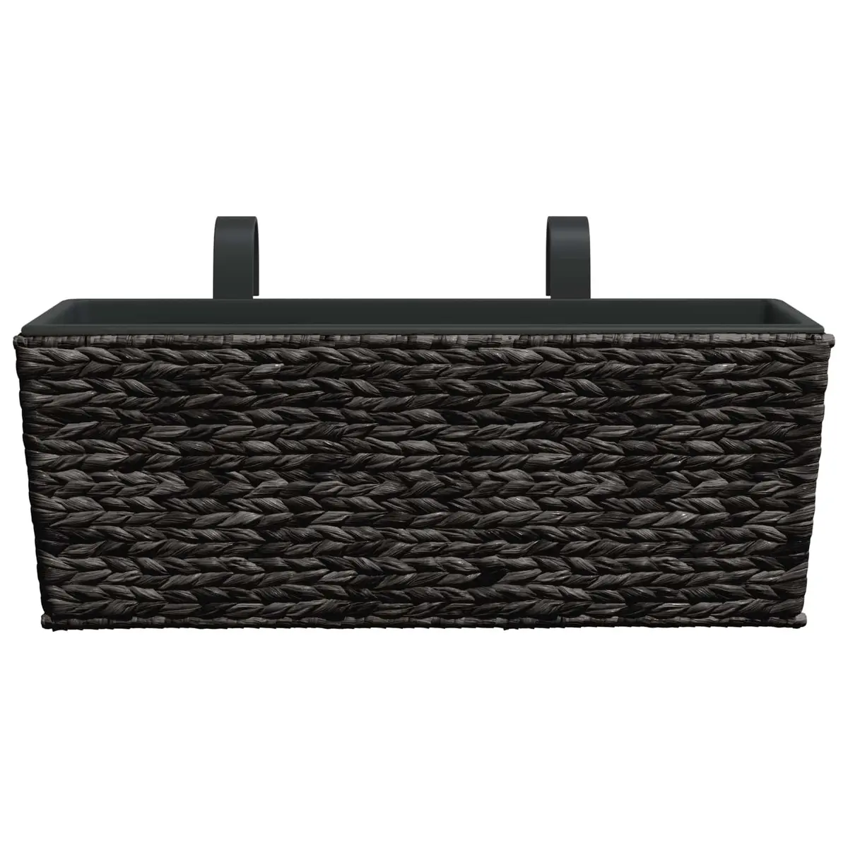 Water Hyacinth Planters Set of 2 Black Indoor Garden Pots Removable Pots
