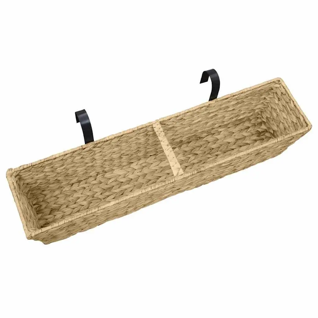 Water Hyacinth Planters Decorative Brown Indoor Set of 2 Removable Pots