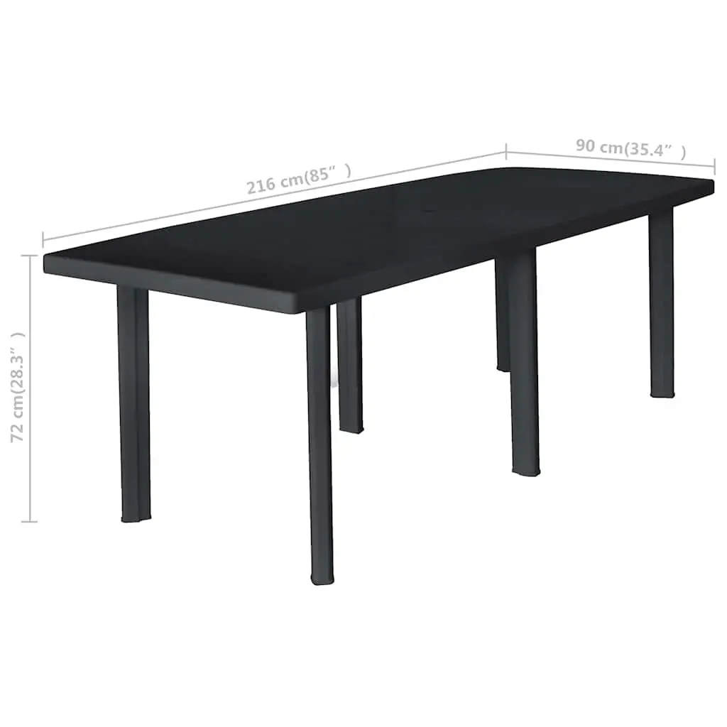 Outdoor Dining Table in Anthracite