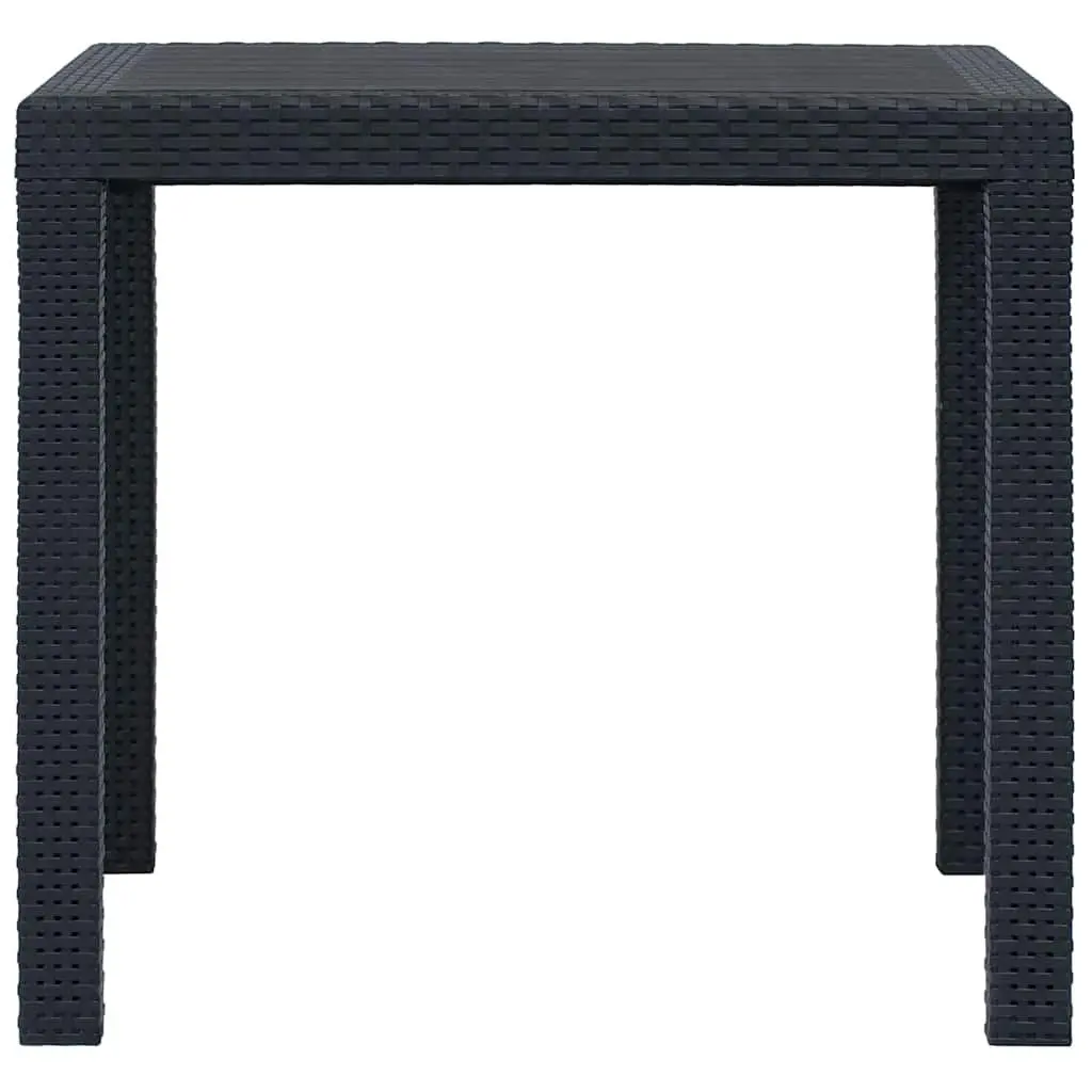 Garden Table Rattan Look Anthracite Lightweight 79 x 79 x 72 cm
