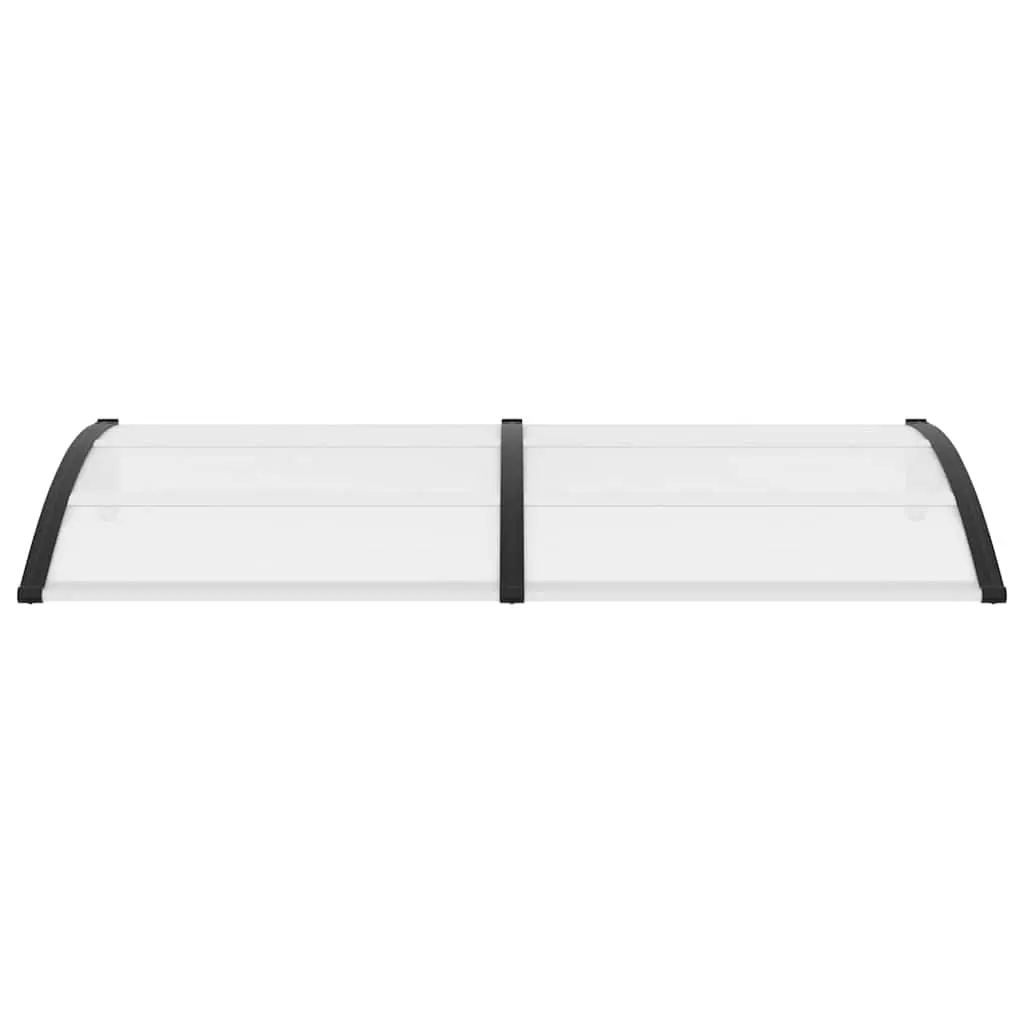 Door Canopy Black Polycarbonate 200x100cm Outdoor Entrance Shelter