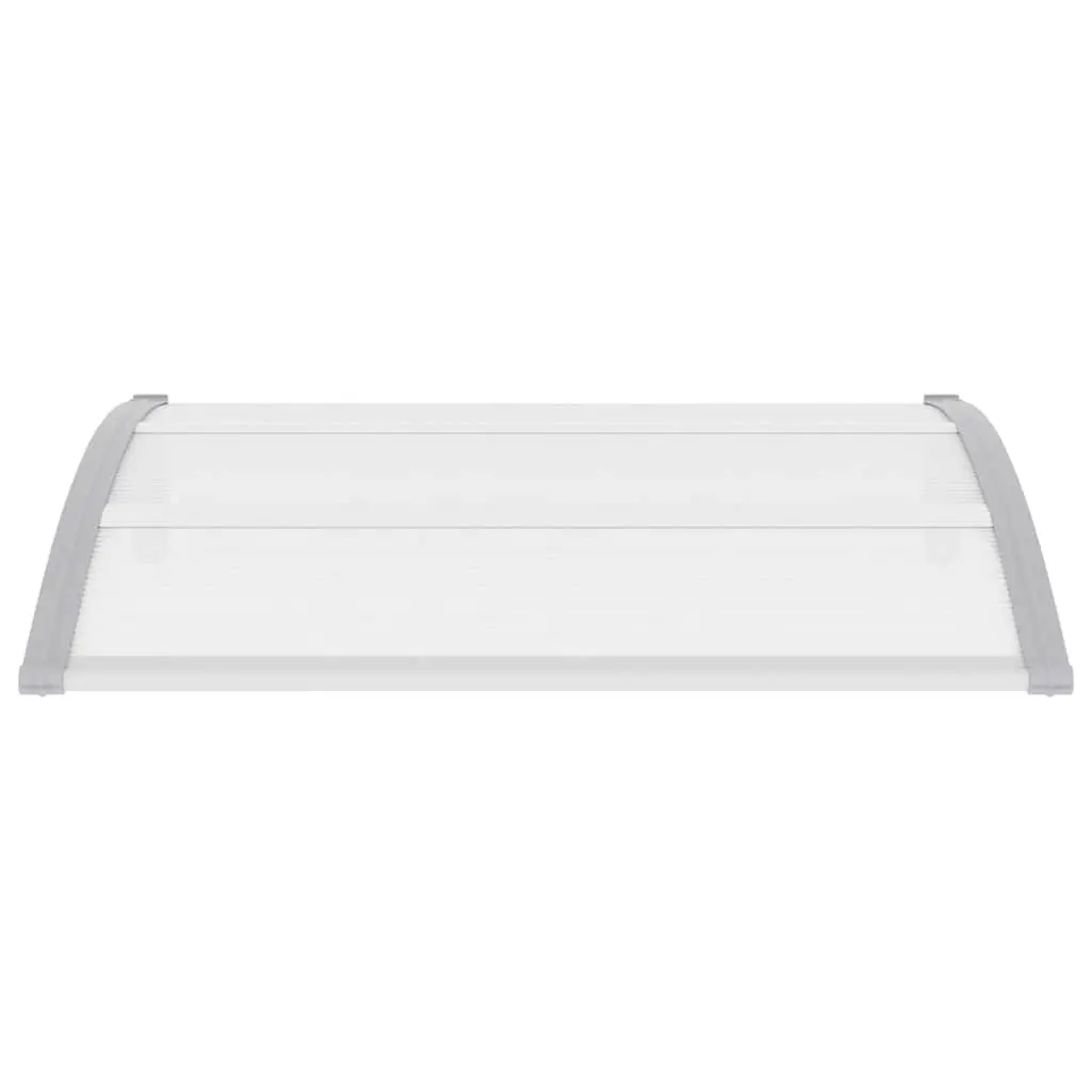 Door Canopy Grey Polycarbonate 120x100 cm Awning Shelter Outdoor Window