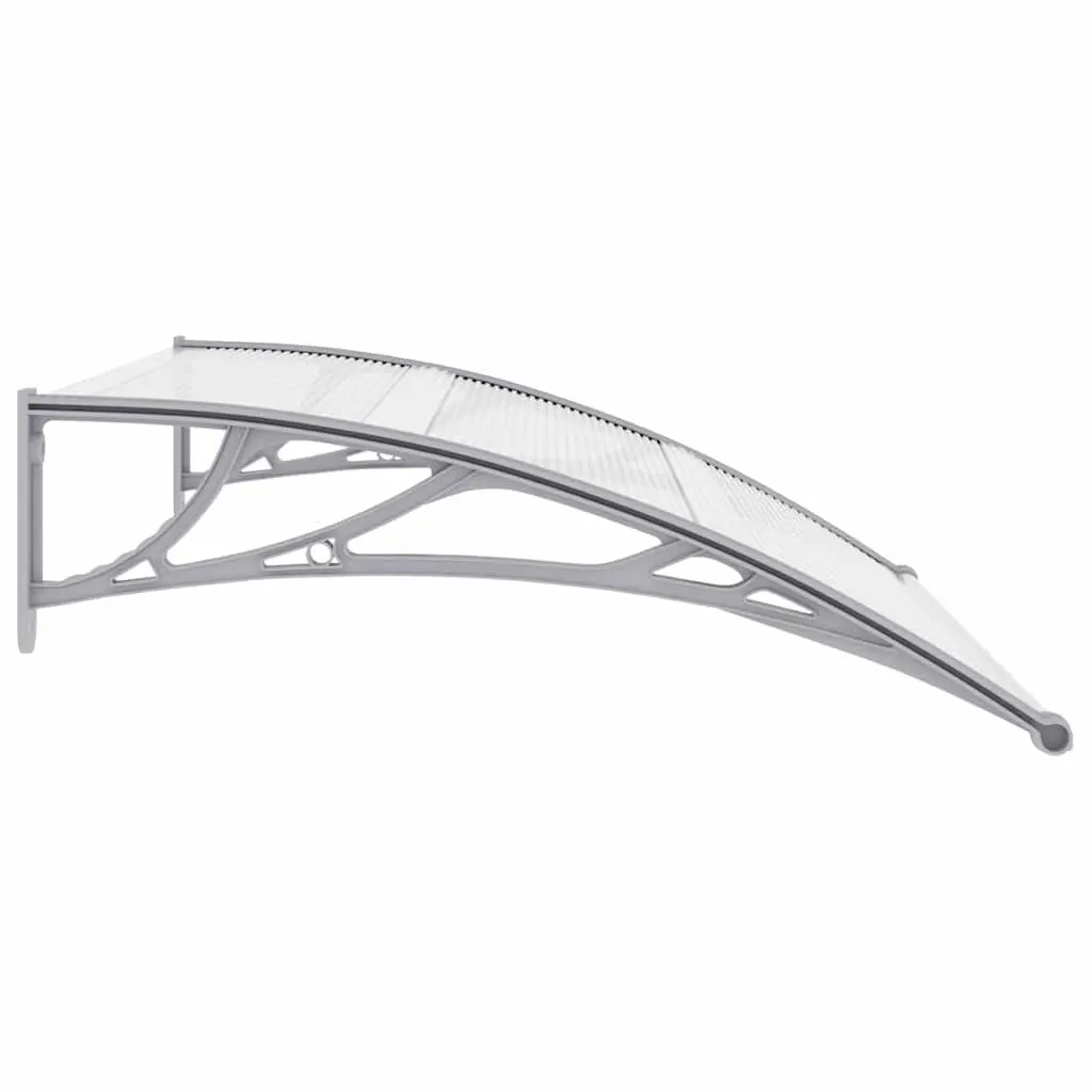 Door Canopy Grey Polycarbonate 120x100 cm Awning Shelter Outdoor Window