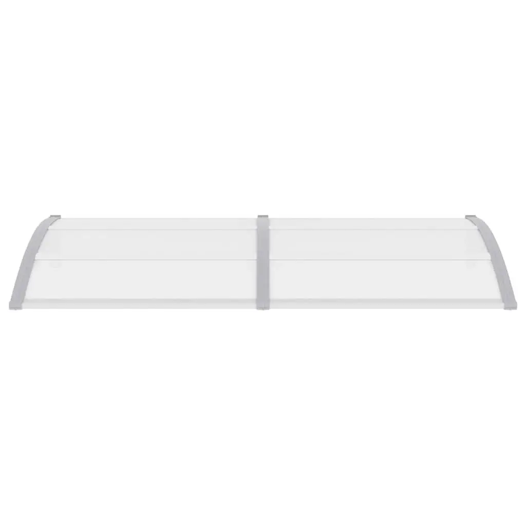 Door Canopy Grey 200x100cm Polycarbonate Awning Weather Resistant Outdoor