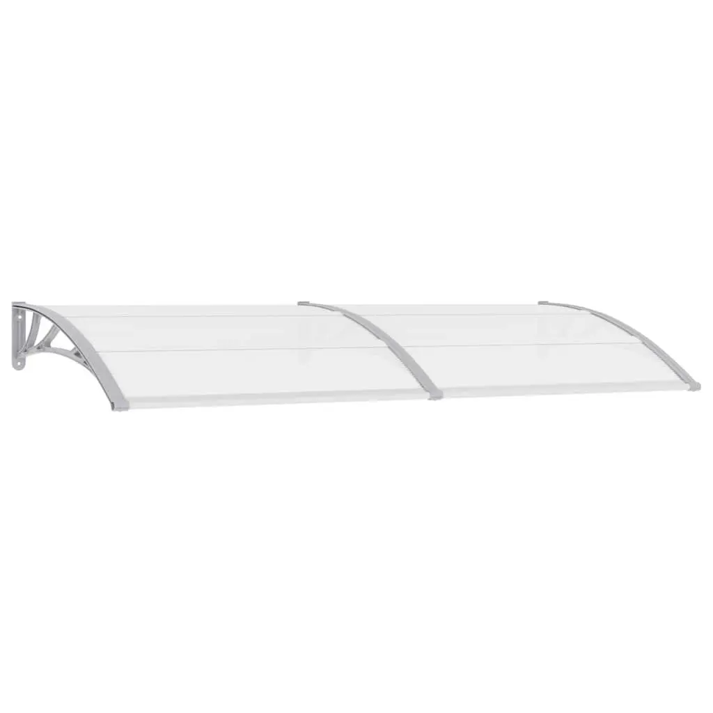 Door Canopy Grey Polycarbonate 240x100cm Weather Protection