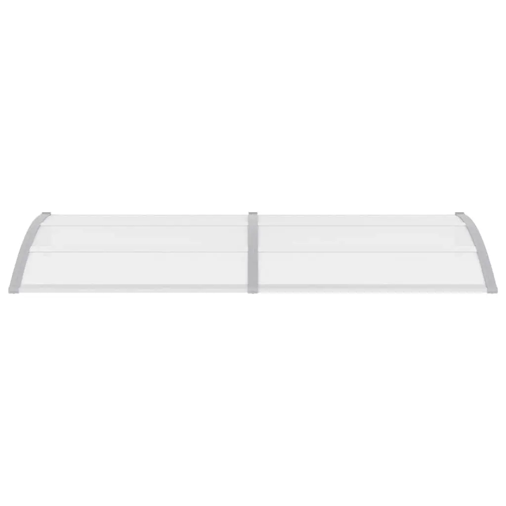 Door Canopy Grey Polycarbonate 240x100cm Weather Protection