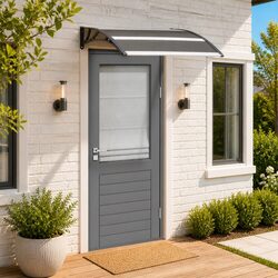 Friendly Black Door Canopy 120x100cm for Your Space