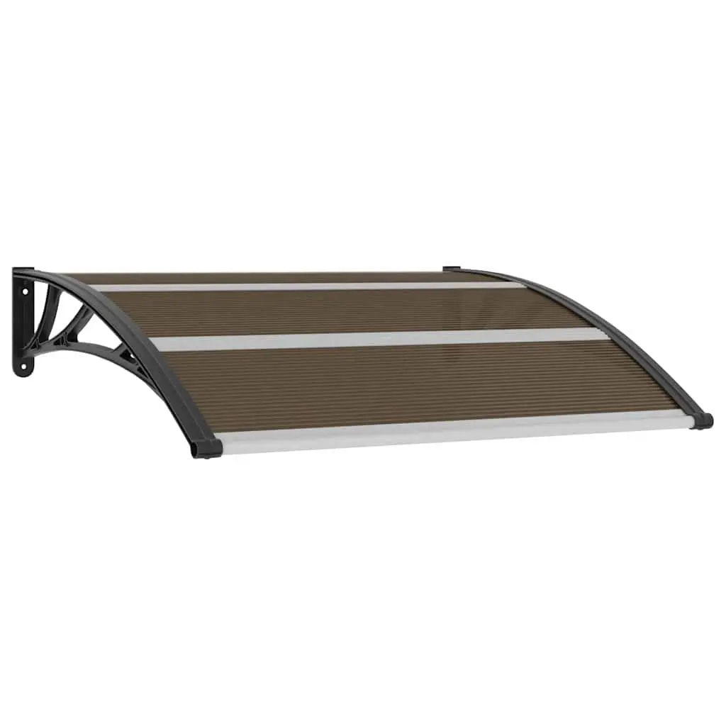 Door Canopy Black Polycarbonate Shelter 120x100cm
