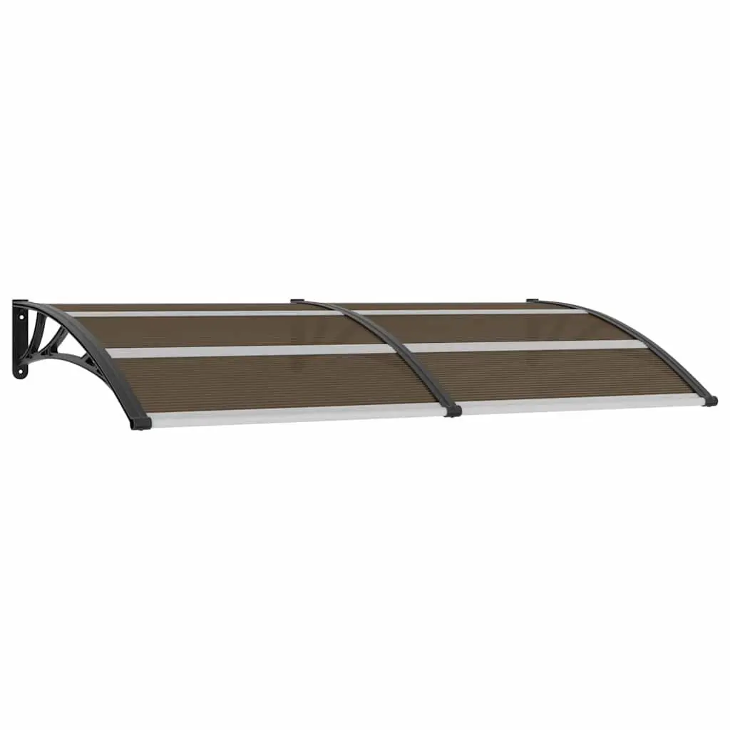 Door Canopy Polycarbonate 200x100cm Black Weather Resistant Awning