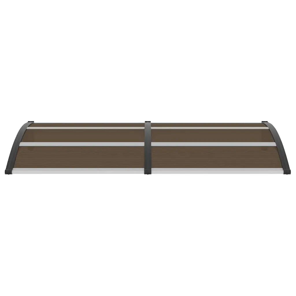 Door Canopy Polycarbonate 200x100cm Black Weather Resistant Awning