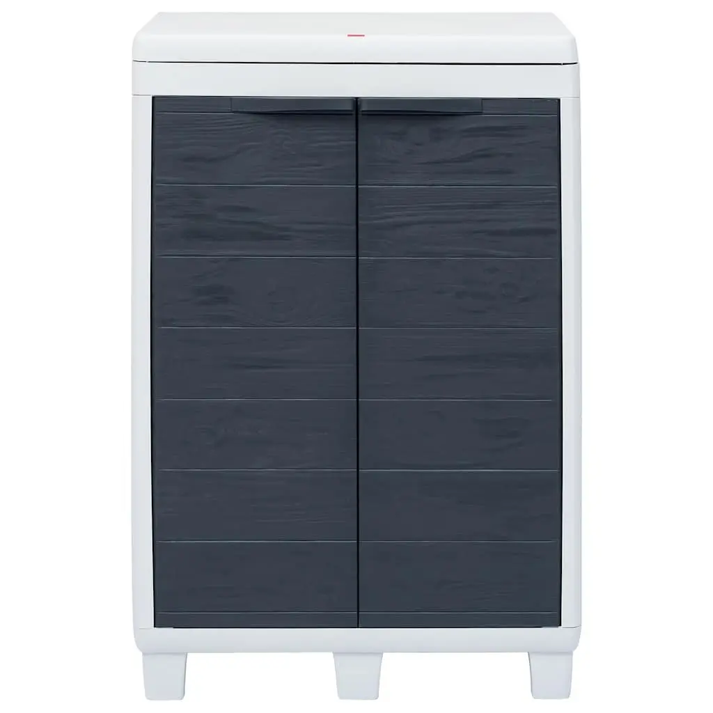 Garden Dustbin Outdoor Recycling Waste Bin with 3 Bags Dark Grey