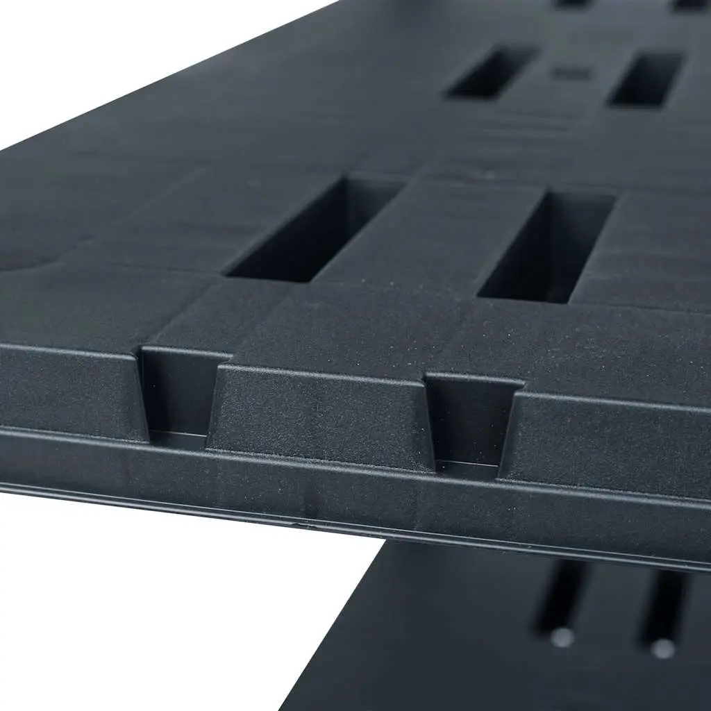 Storage Shelf Rack Black Plastic Shelving Unit 90x40x138 cm