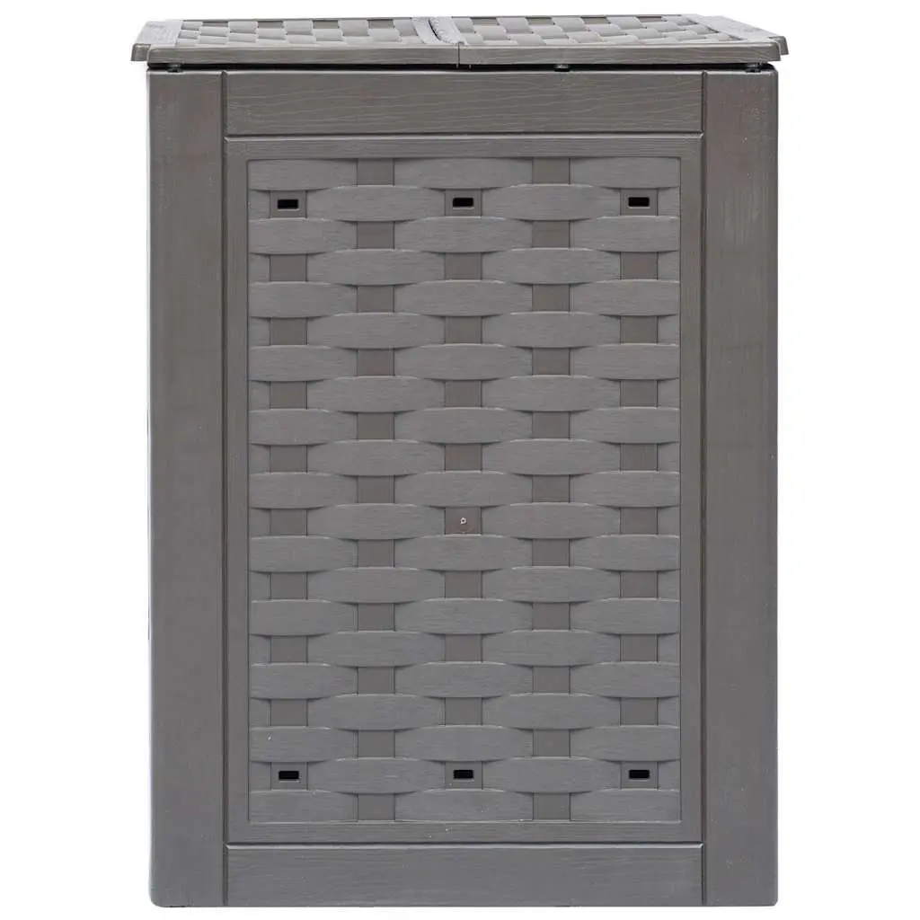 Garden Composter Brown Rattan Look 300L Plastic Outdoor Waste Bin