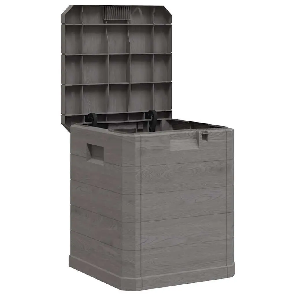Outdoor Storage Box 90L Brown Weather-Resistant Organiser for Patio Deck Shed