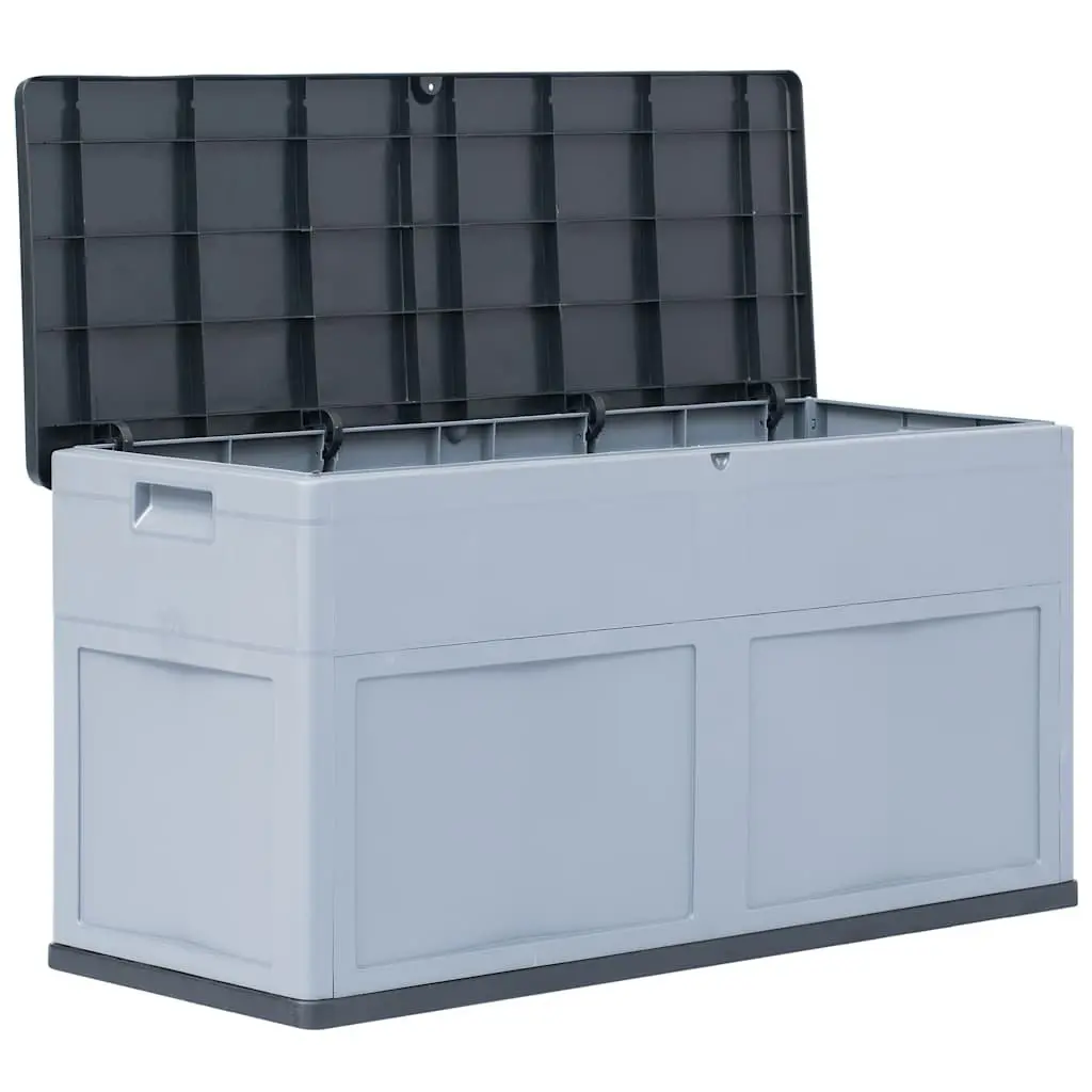 Garden Storage Box Weatherproof 320L Plastic Organizer Grey
