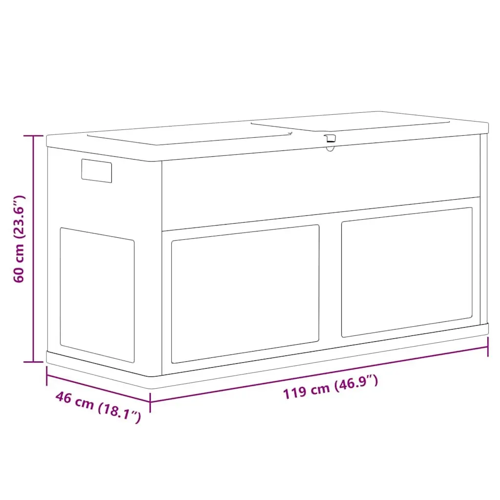 Garden Storage Box Weatherproof 320L Plastic Organizer Grey