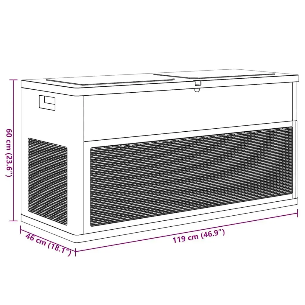 Storage Box Weather Resistant 320L Anthracite