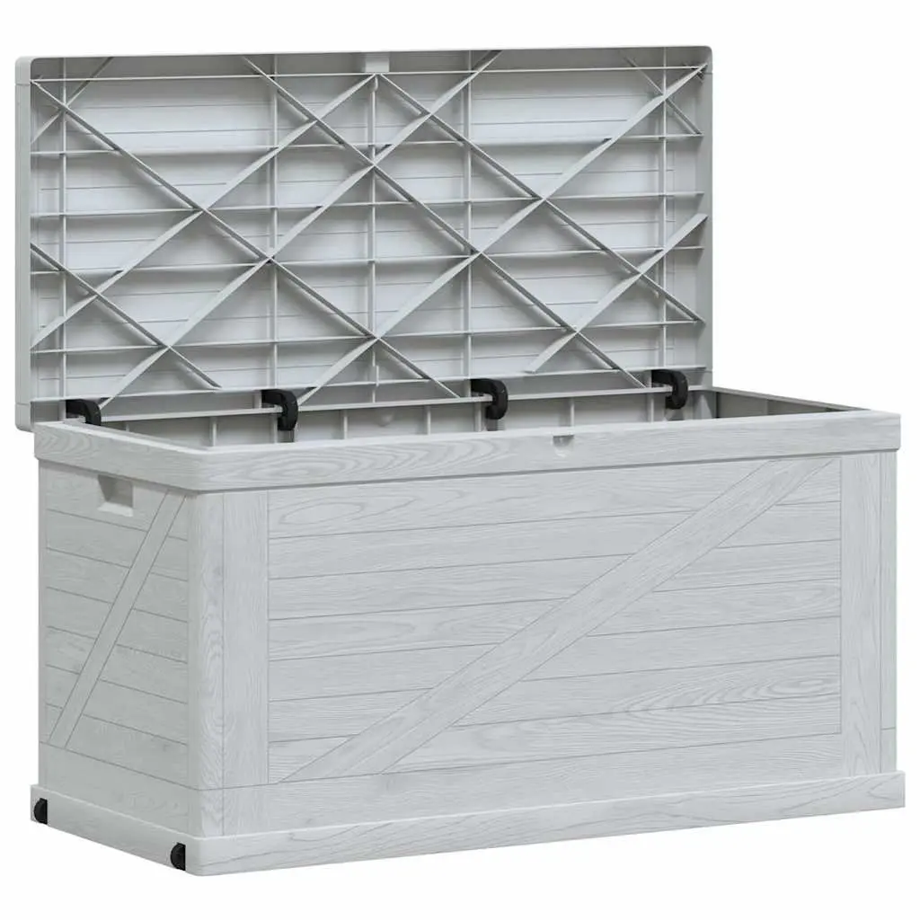 Garden Storage Box 420L Outdoor Indoor Weather Resistant Plastic Grey Container