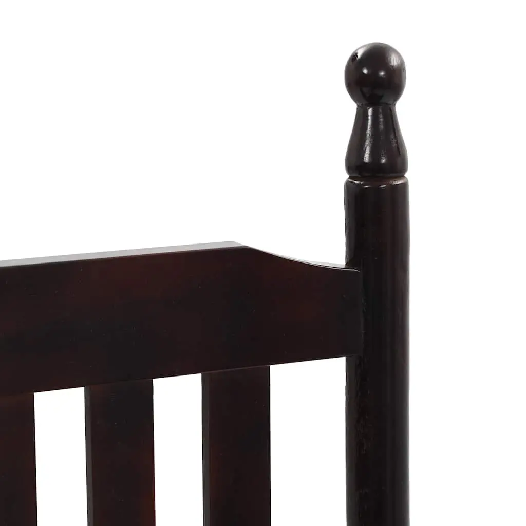 Wooden Rocking Chair Brown Solid Hardwood Indoor Outdoor Patio Armchair