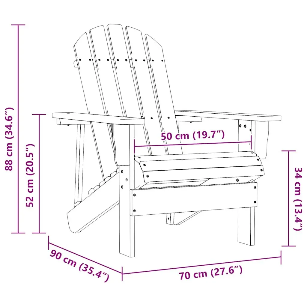 Garden Chair Vintage Inspired Solid Hardwood Grey Outdoor Armchair