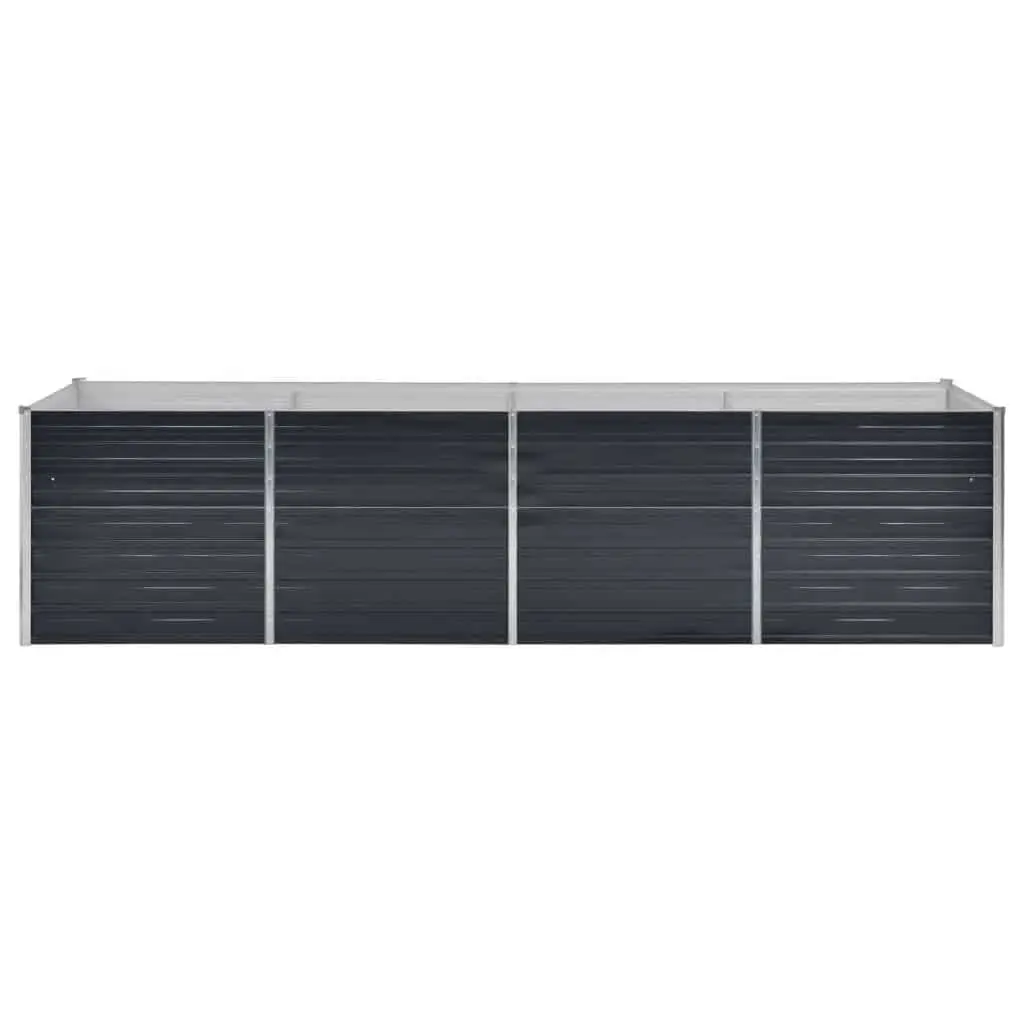 Raised Garden Bed Galvanised Steel Anthracite 320x80x77cm