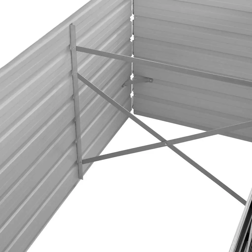 Raised Garden Bed Galvanised Steel Anthracite 320x80x77cm