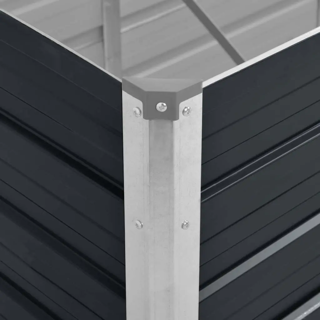 Raised Garden Bed Galvanised Steel Anthracite 320x80x77cm