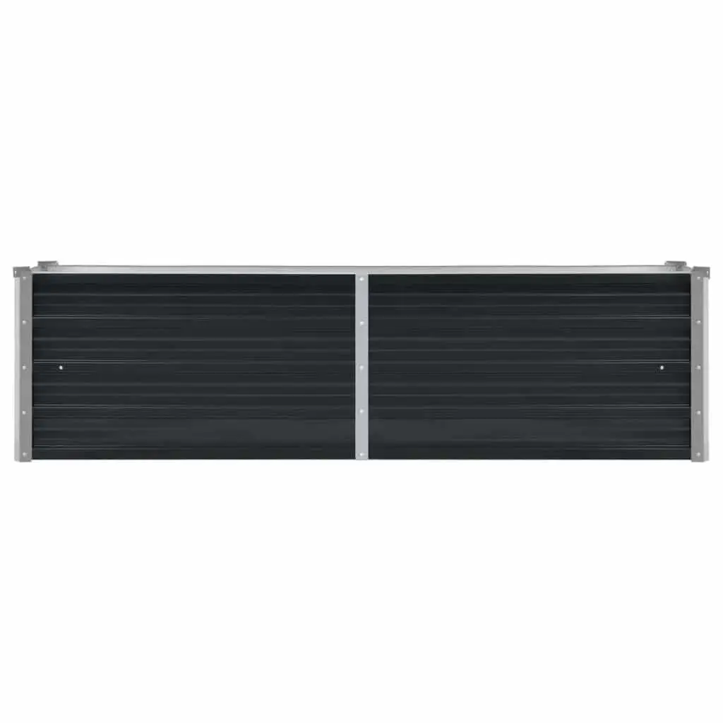 Raised Garden Bed Galvanised Steel Anthracite 160x40x45cm