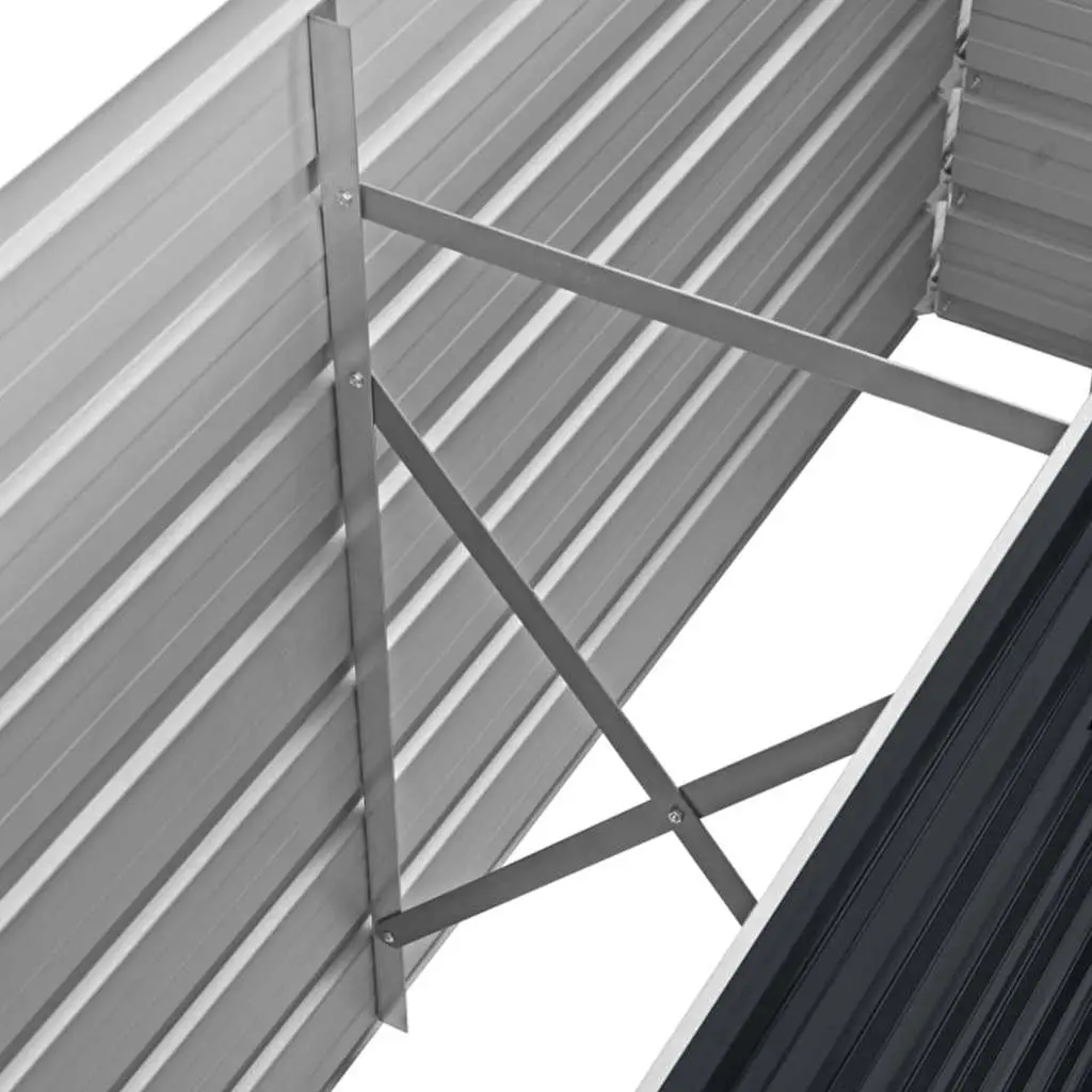 Raised Garden Bed Galvanised Steel Anthracite 160x40x45cm