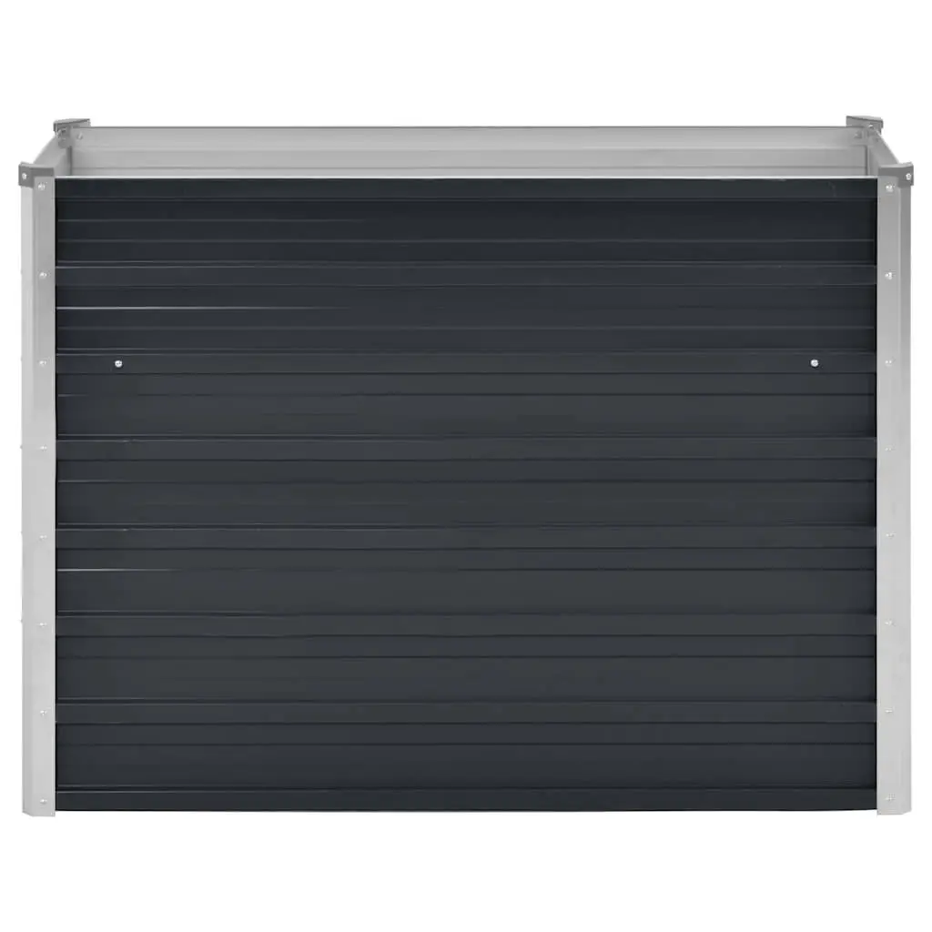 Garden Raised Bed Anthracite Galvanised Steel 100x40x77 cm