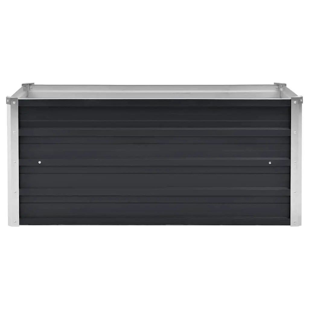 Raised Garden Bed Planter Galvanised Steel Anthracite Compact Size