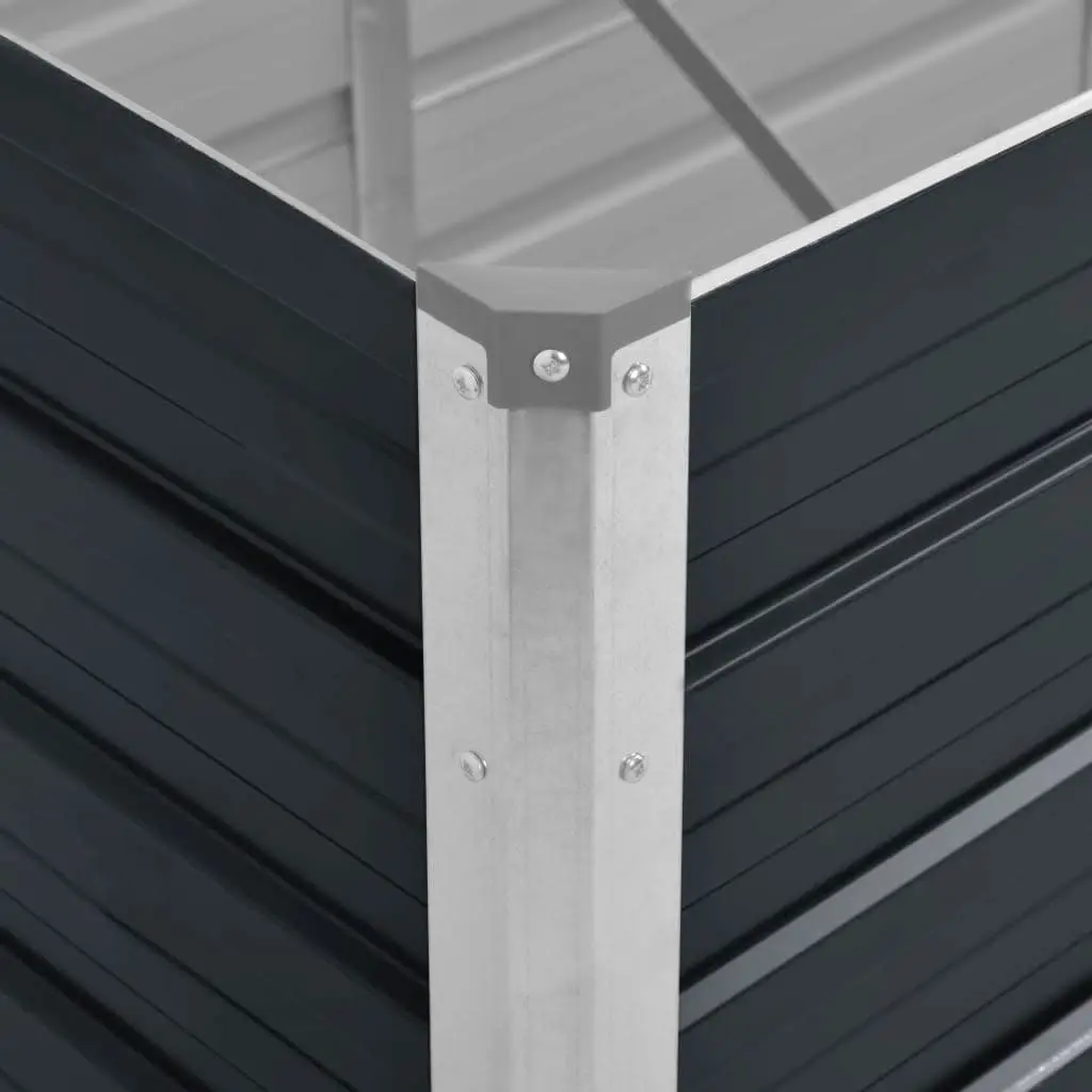 Raised Garden Bed Planter Galvanised Steel Anthracite Compact Size
