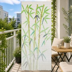 Bamboo Door Curtain 90x200 cm - Insect Deterrent Solution