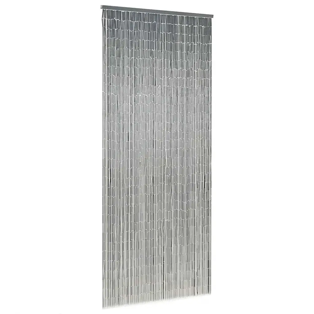 Bamboo Door Curtain Insect Deterrent Grey 90x200 cm