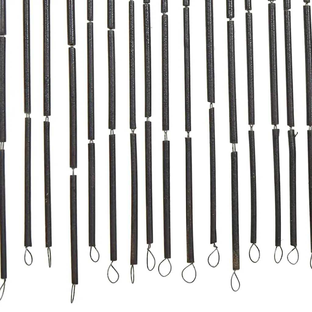 Bamboo Door Curtain Insect Deterrent Grey 90x200 cm