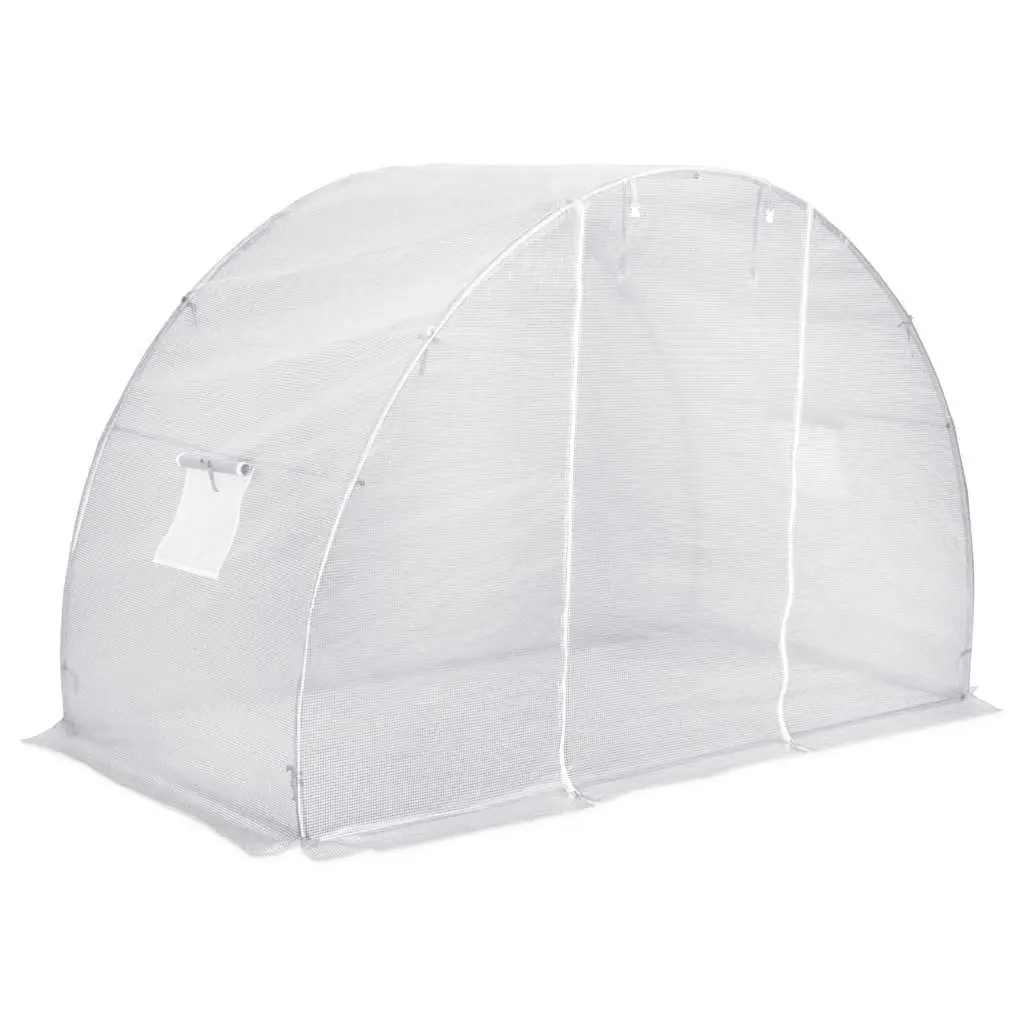 Greenhouse White 4.5 m² with Ventilation Windows and Door Frame