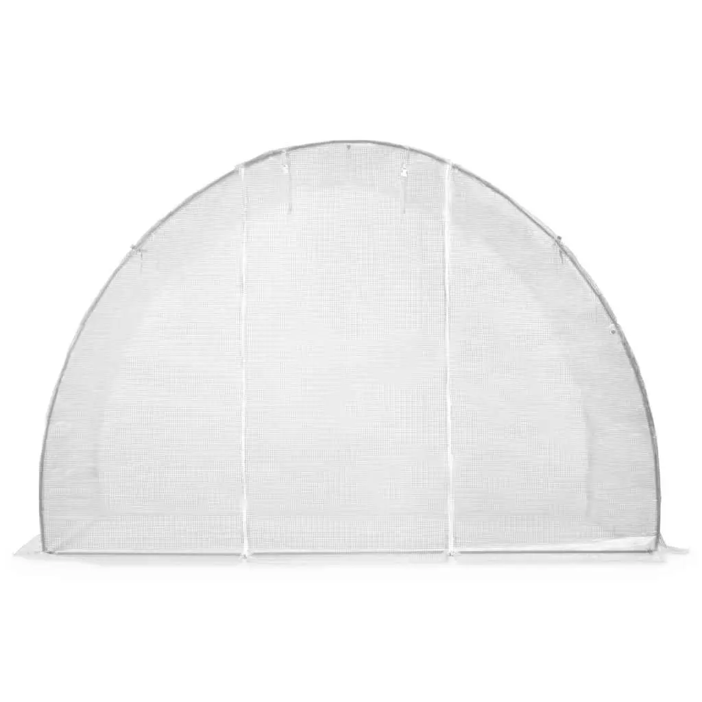 Greenhouse White 4.5 m² with Ventilation Windows and Door Frame