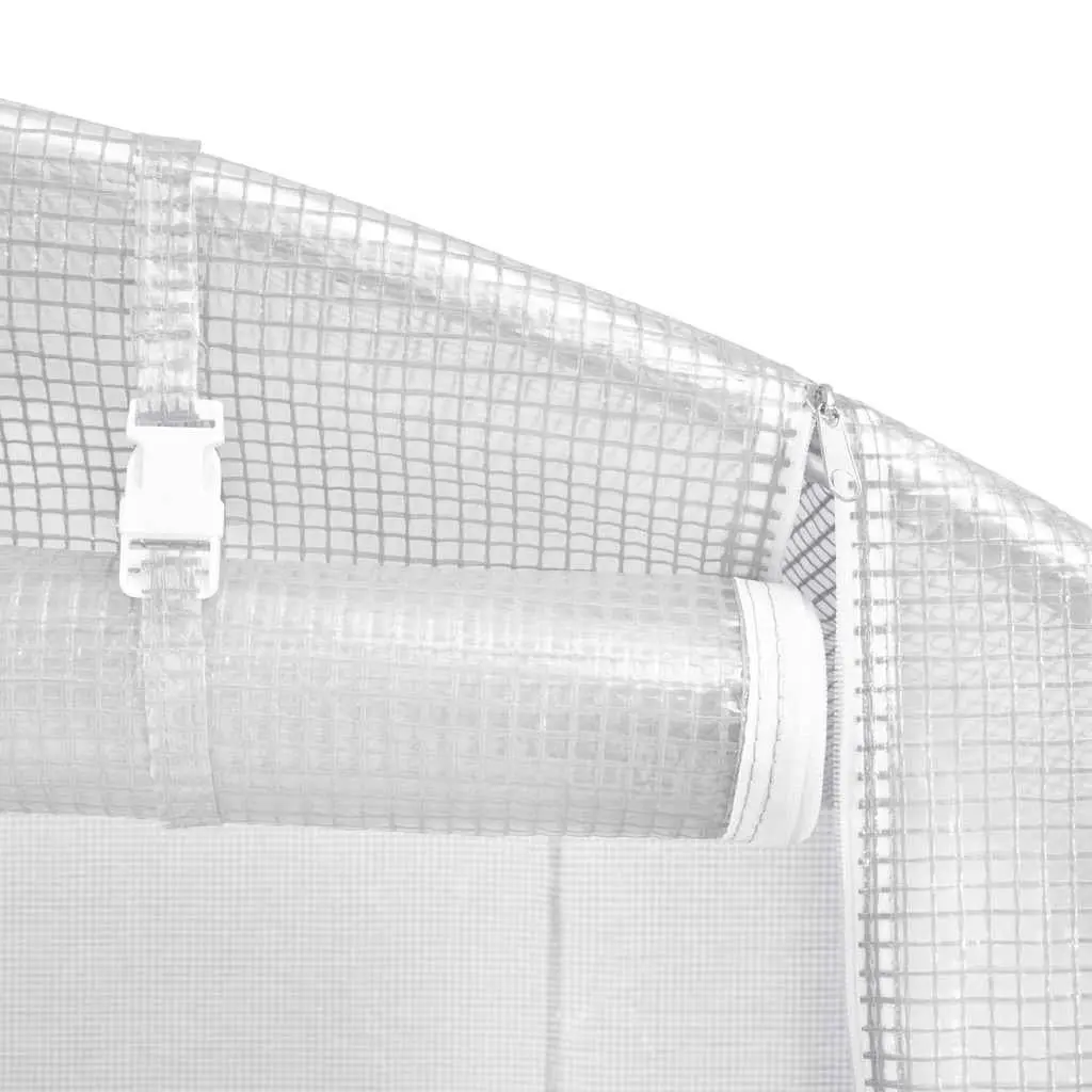 Greenhouse White 4.5 m² with Ventilation Windows and Door Frame