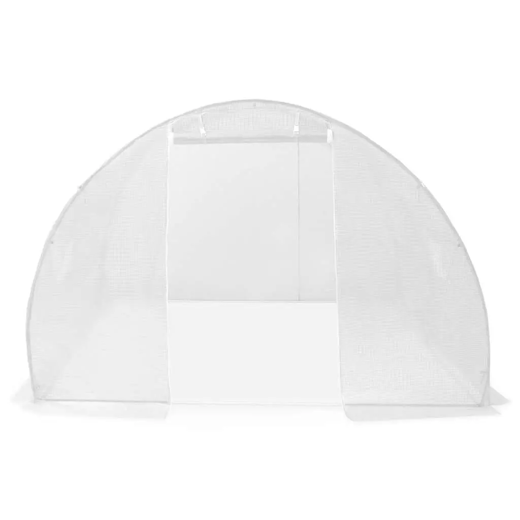 Greenhouse 9m² 300x300x200cm White PE Mesh Ventilation Windows Door Garden