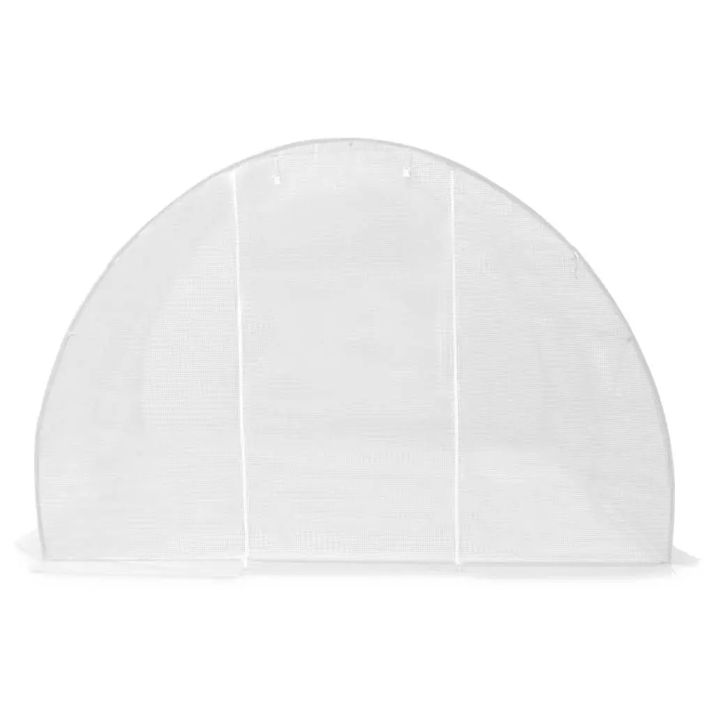 Greenhouse 9m² 300x300x200cm White PE Mesh Ventilation Windows Door Garden