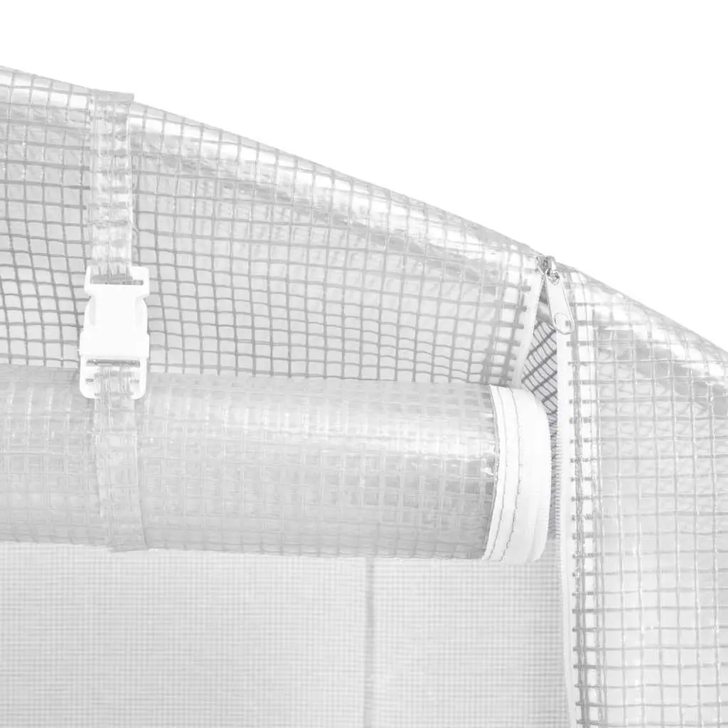 Greenhouse 9m² 300x300x200cm White PE Mesh Ventilation Windows Door Garden