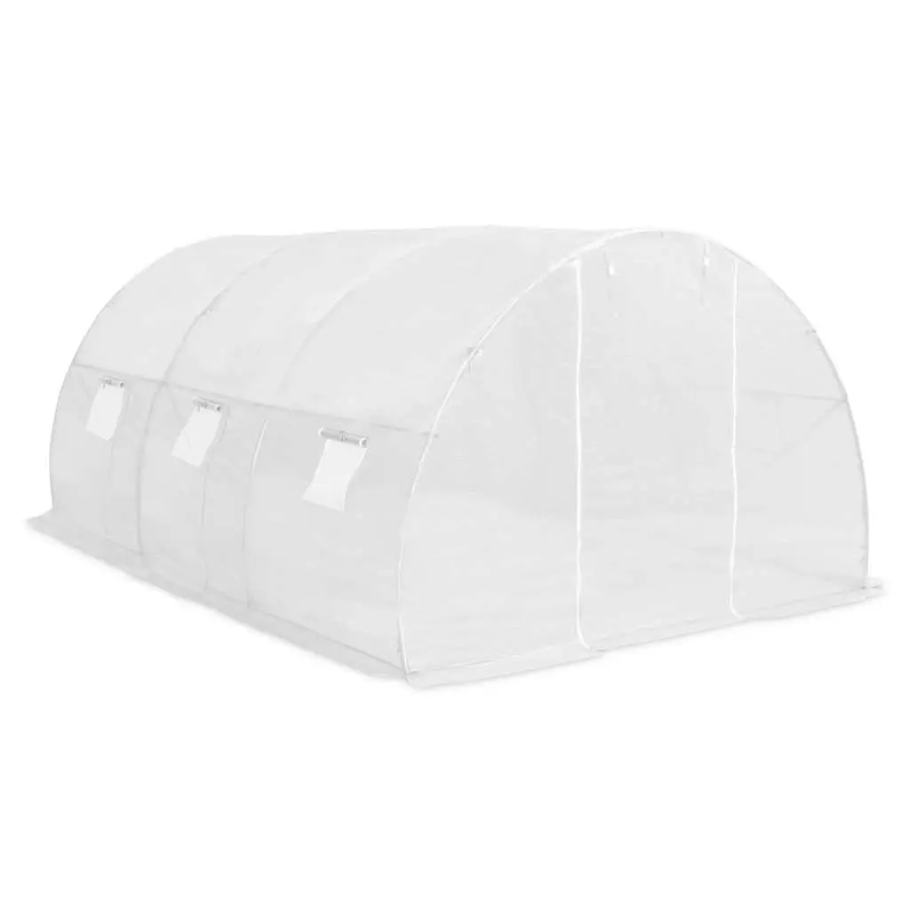 Greenhouse 13.5m² 450x300x200cm PE Mesh Ventilation Windows Garden Plant House