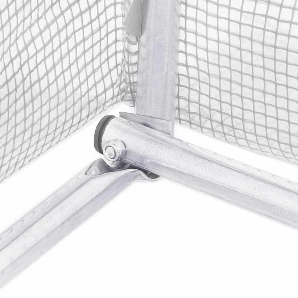 Greenhouse PE Mesh Fabric 900x300x200 cm White Galvanised Steel Frame 27 m²
