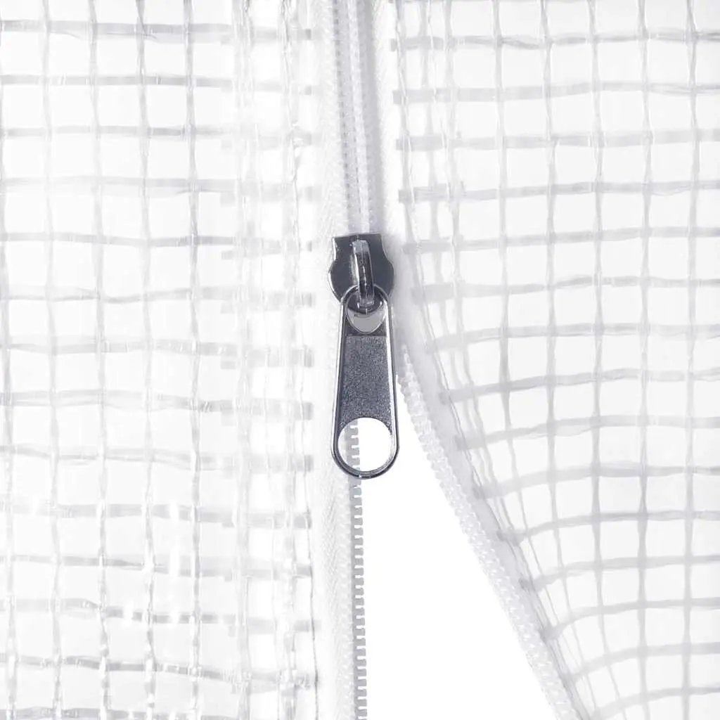 Greenhouse PE Mesh Fabric 900x300x200 cm White Galvanised Steel Frame 27 m²
