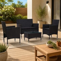 Friendly Black Lounge Set for Your Outdoor Space