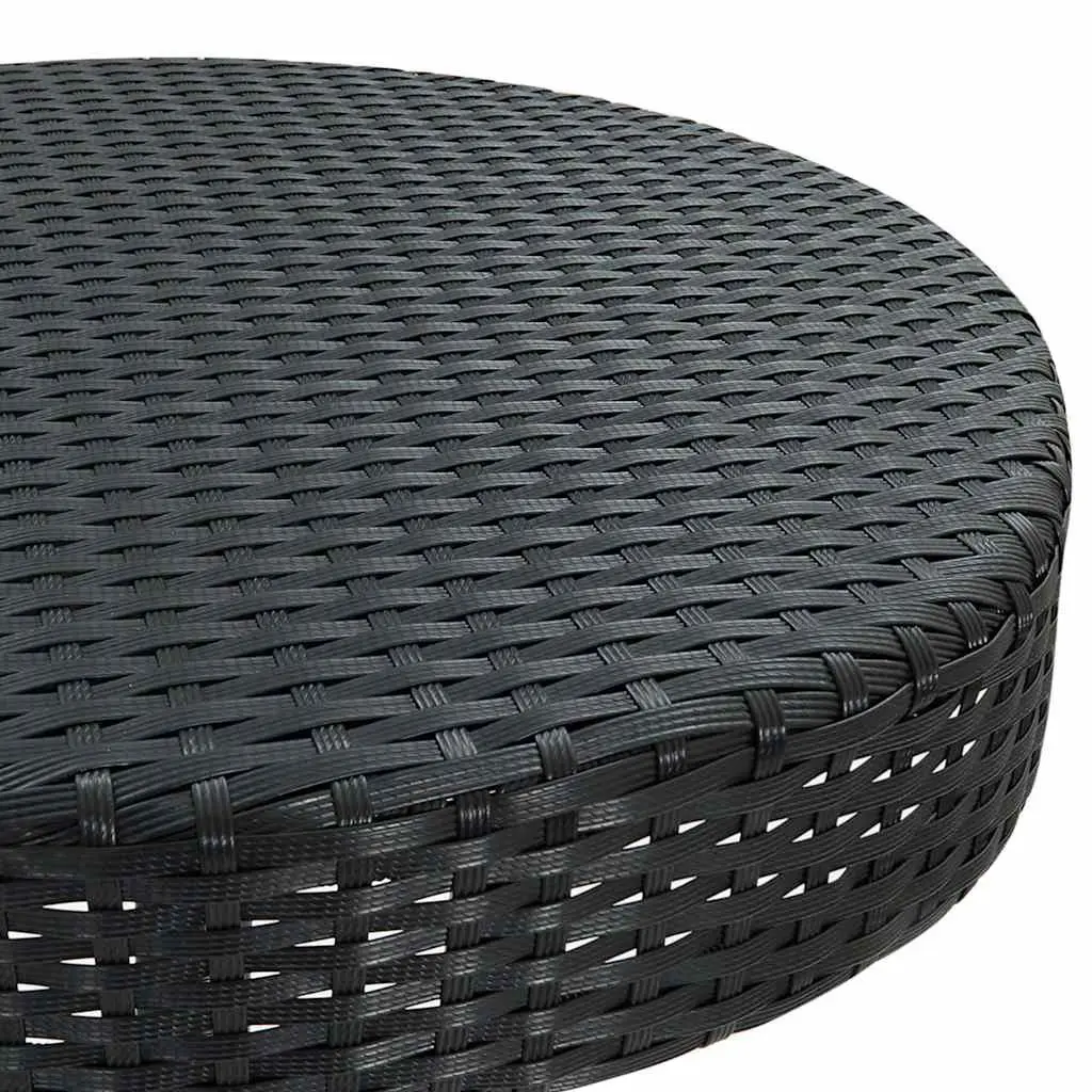 Black Rattan Table for Outdoor Living