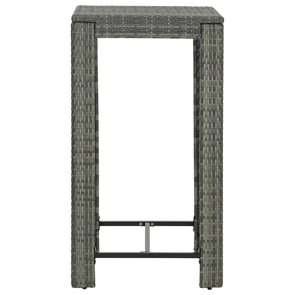 Outdoor Bar Table Grey 60.5x60.5x110.5 cm Garden Patio Furniture