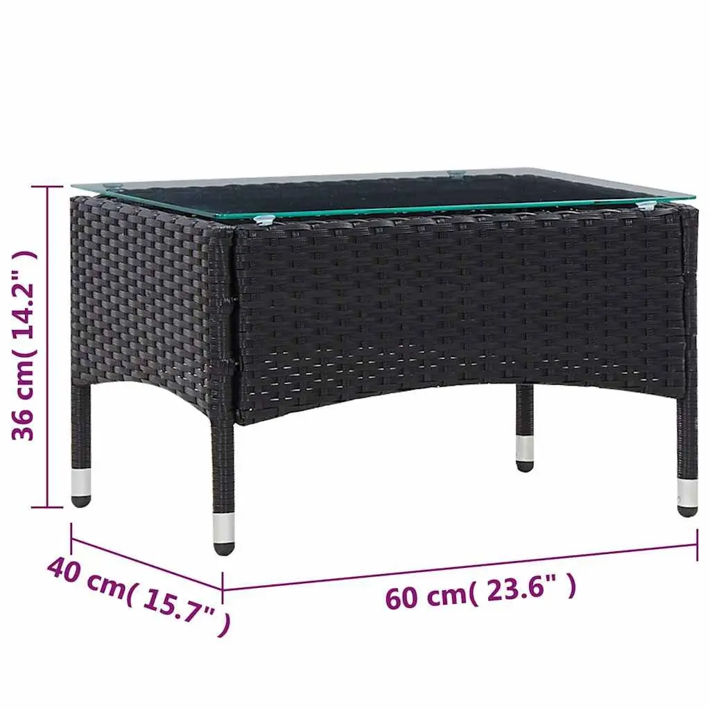4 Piece Garden Lounge Set Outdoor Patio Furniture PE Rattan Sofa Table Cushions